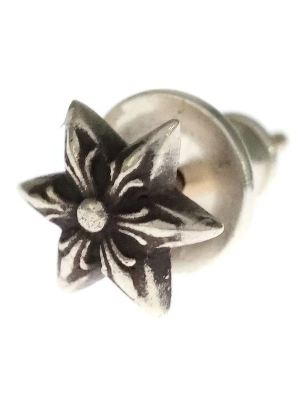 Chrome Hearts CO Star Stud Earrings Silver